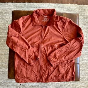 Men’s LL Bean Windbreaker. Burnt Orange. Men’s Large. Worn once.